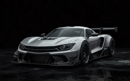 Ford Mustang GTD, Суперкар, Серый