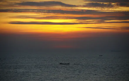 Море, Пейзаж, Закат, Фон, Обои, Вечер, Индия