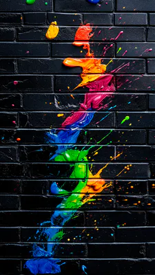 Background, Black Wall, Brick Wall, Paint
