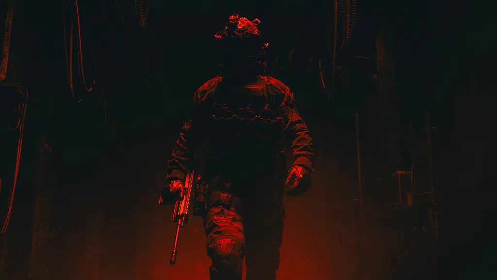 Обои на рабочий стол: Ночной солдат