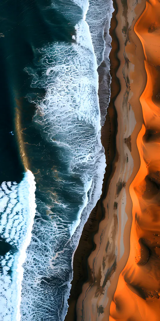 Phone wallpaper: The coast from a height