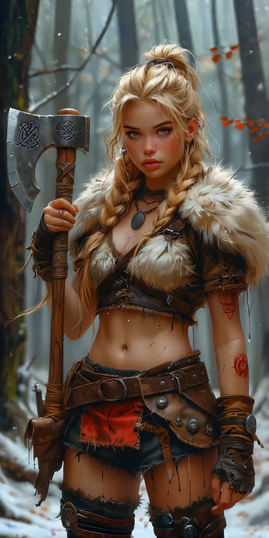 Шпалери на телефон: Вікінгська воїнка