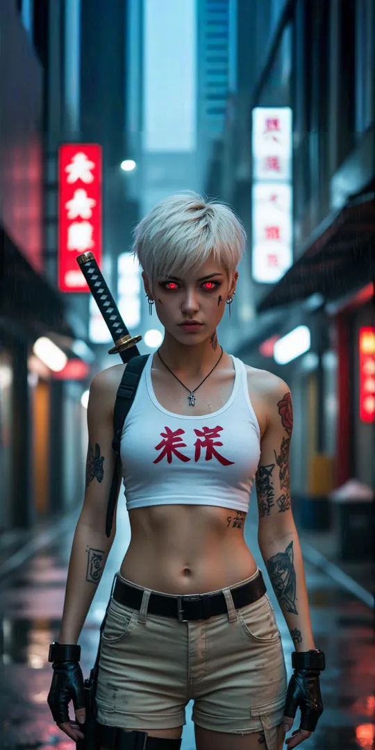 Phone wallpaper: Cyberpunk samurai