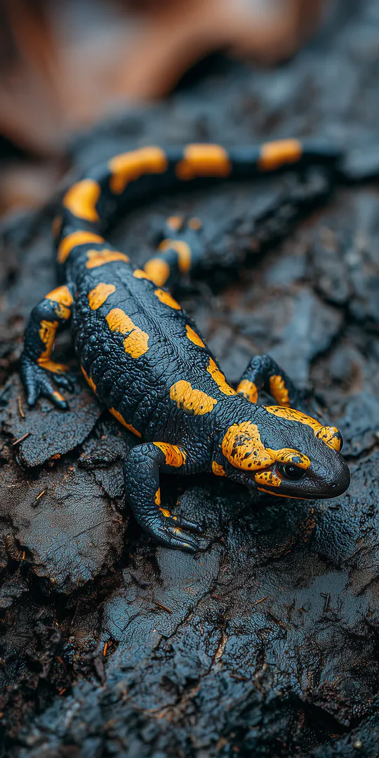 Обои на телефон: Огненная саламандра