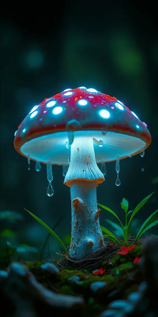 Phone wallpaper: Mystical fly agaric