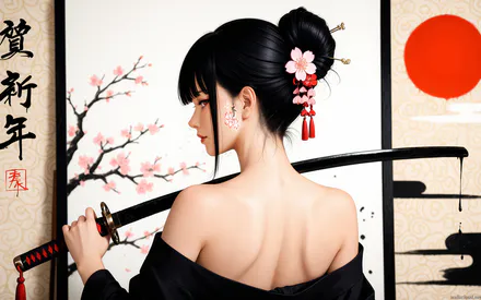Girl, Katana, Japan