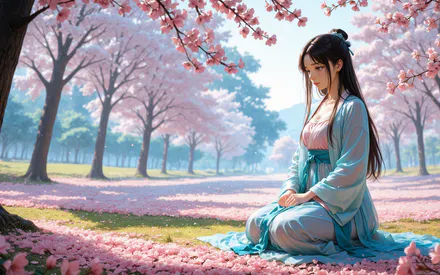 Girl, Japan, Sakura