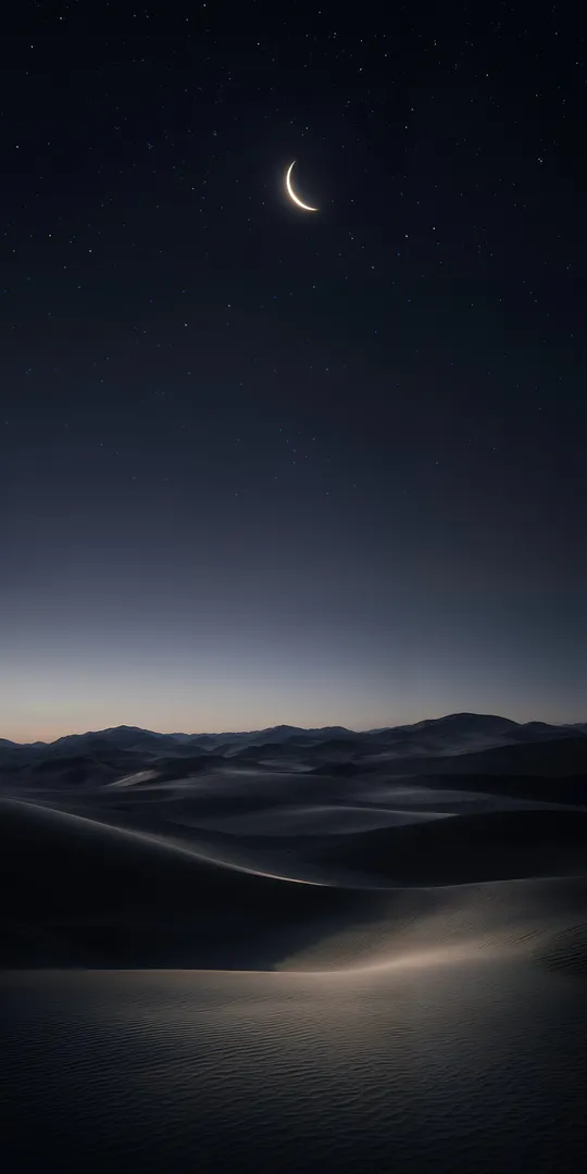 Phone wallpaper: Night landscape of the desert