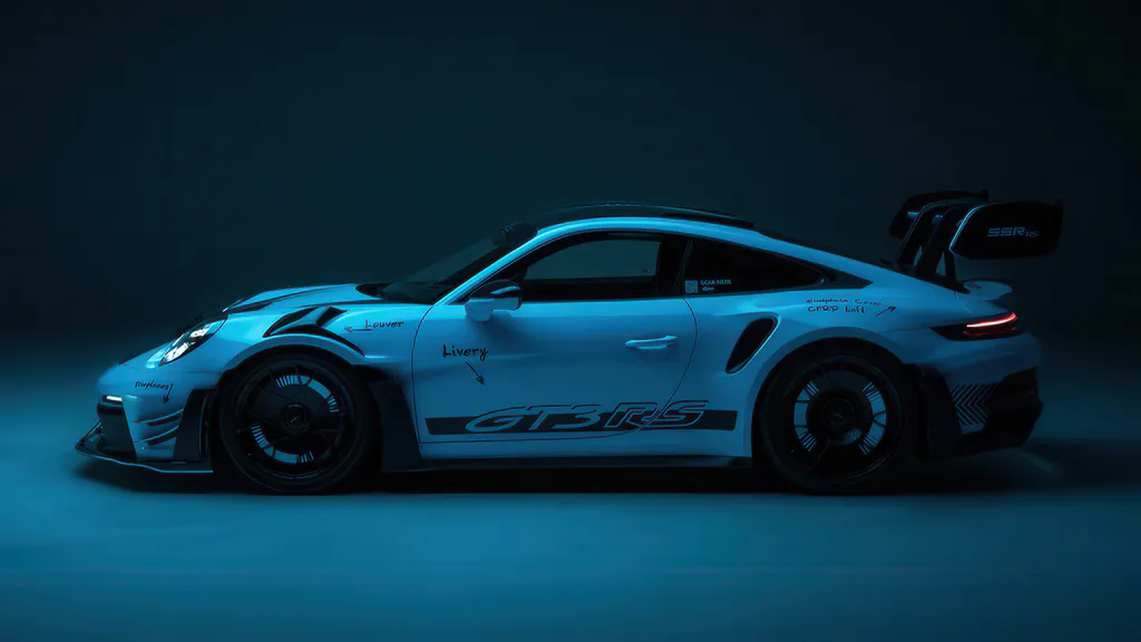 Шпалери для робочого столу: Нічний Porsche GT3