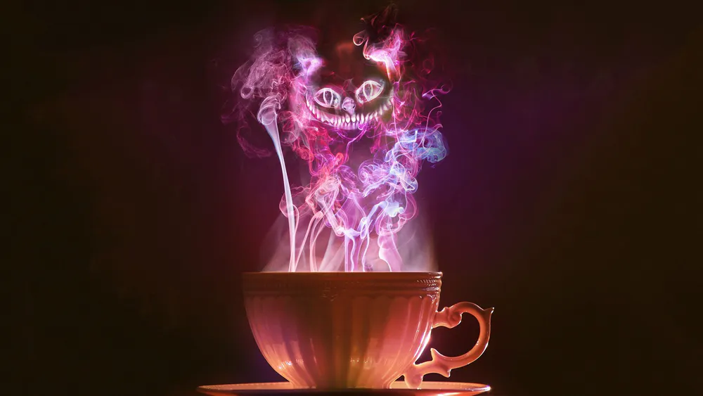 Wallpaper Cheshire Cat Tea 1920x1080