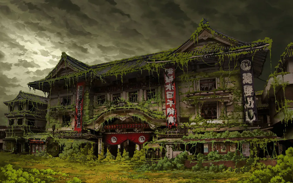 Обои Chinese Temple Painting 1280x720