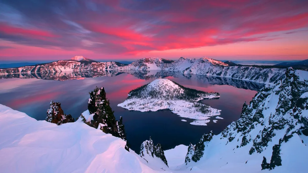 Wallpaper Crater Lake 1024x576