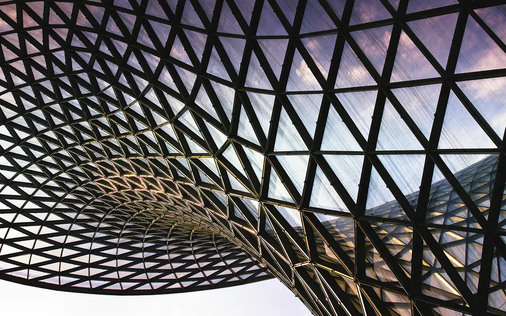 Manually crop Curving Wall of Triangles, Curving, Wall, Triangles ...