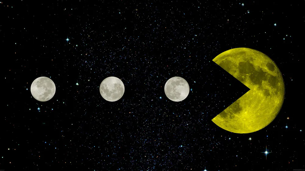 Обрезать вручную обои Pac Man Space Monster, Pac, Man, Космос, Monster ...