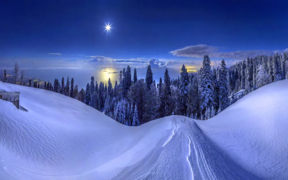 Обои Зима сугробы 1680x1050