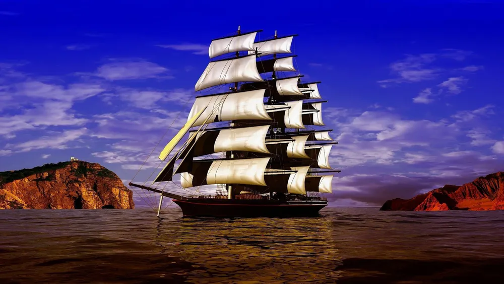 Обои Парусник 1280x800