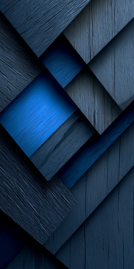 Обои на телефон: Синяя деревянная абстракция