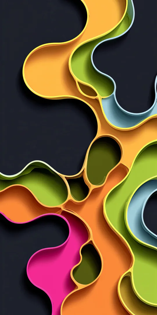 Обои на телефон: Цветные слои