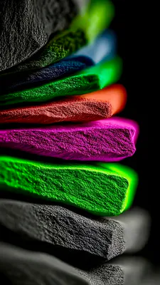 Макро, Текстура, Неон, Мел, Детали, Черный фон, Поверхность, Amoled