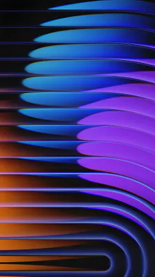 Синий, Фиолетовый, Градиент, Линии, Геометрия, Неоновые, Amoled, Глубина, Минимализм, AI Art