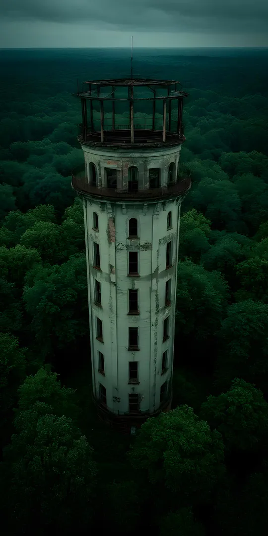 Обои на телефон: Старый маяк в лесу