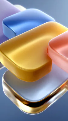 Абстракция, 3d, Пастельные тона, Глянцевые поверхности, Округлые углы, Минимализм, Геометрический дизайн, Современный стиль, AI Art