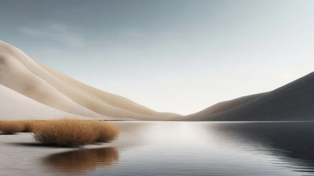 Обои на рабочий стол: Тихая пустыня рассвета