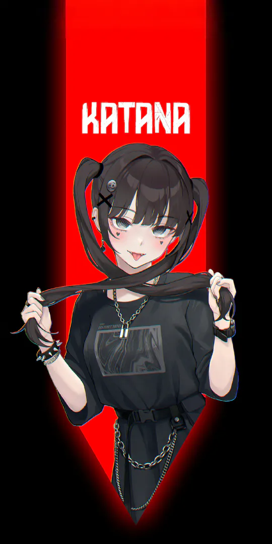 Обои на телефон: Аниме Девушка Катана