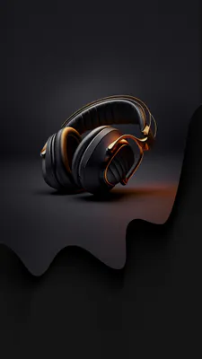 Наушники, Роскошь, Черный, Золотой, Кожа, Аудио, Элегантный, Минимальный