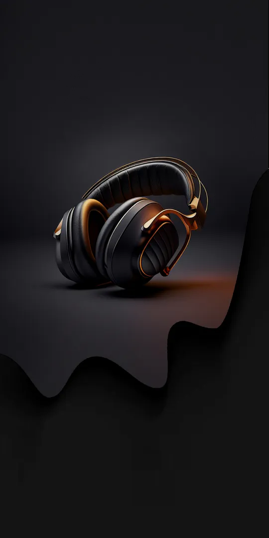 Обои на телефон: Черные роскошные наушники