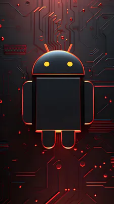 Android, Robot, Circuit Board, Technology, Dark, Red Lighting, Futuristic, Luminous, 3d