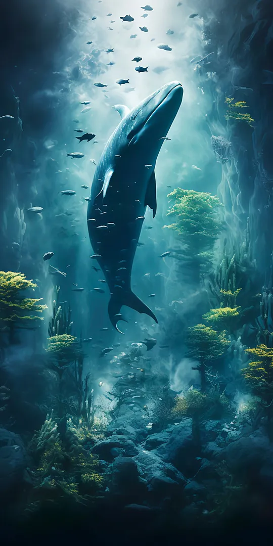 Обои на телефон: Глубоководный океанский гигант