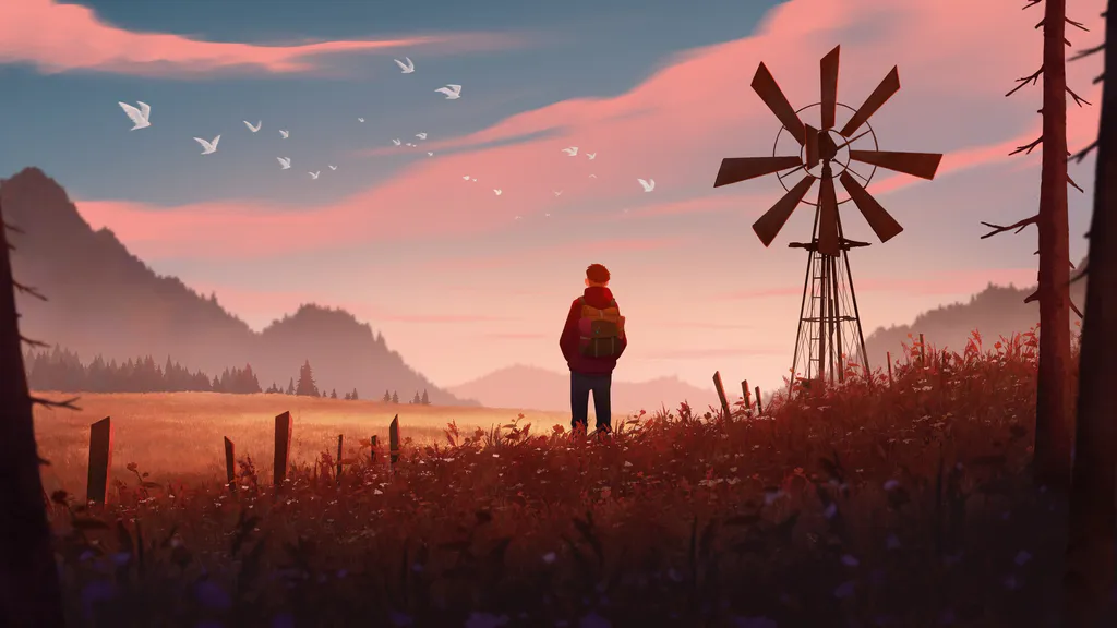 Обои на рабочий стол: Вечерняя прогулка по полю