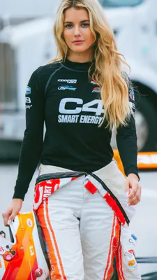 Блондинка, Женщина, Гоночный костюм, Шлем, На природе