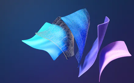 Blue, Gradient, Abstract, Liquid, Curved, Patterned, Dots, Lighting, Dark Background