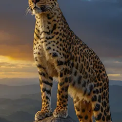 Величественный профиль льва