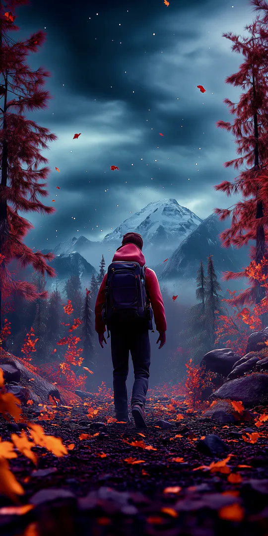 Обои на телефон: Горно-лесная прогулка