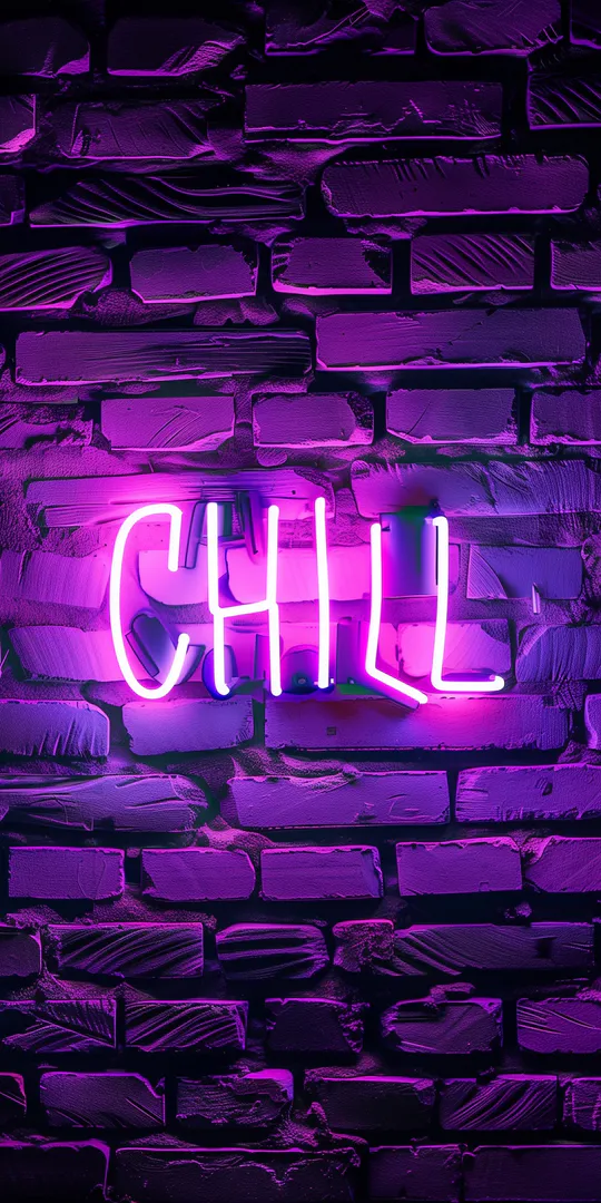 Обои на телефон: Неоновый холодный знак