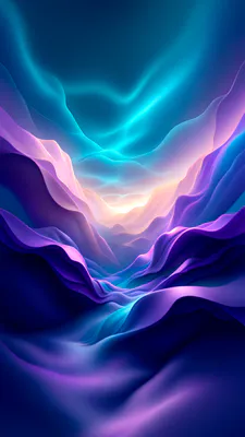 Неон, Градиент, Волны, Свет, Сияние, Футуризм, Фон, Космический стиль