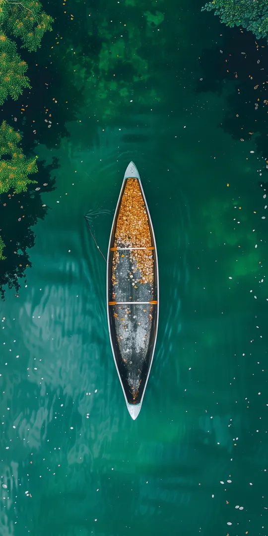 Обои на телефон: Безмятежный вид на каноэ