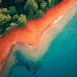 Вид на тропічний пляж