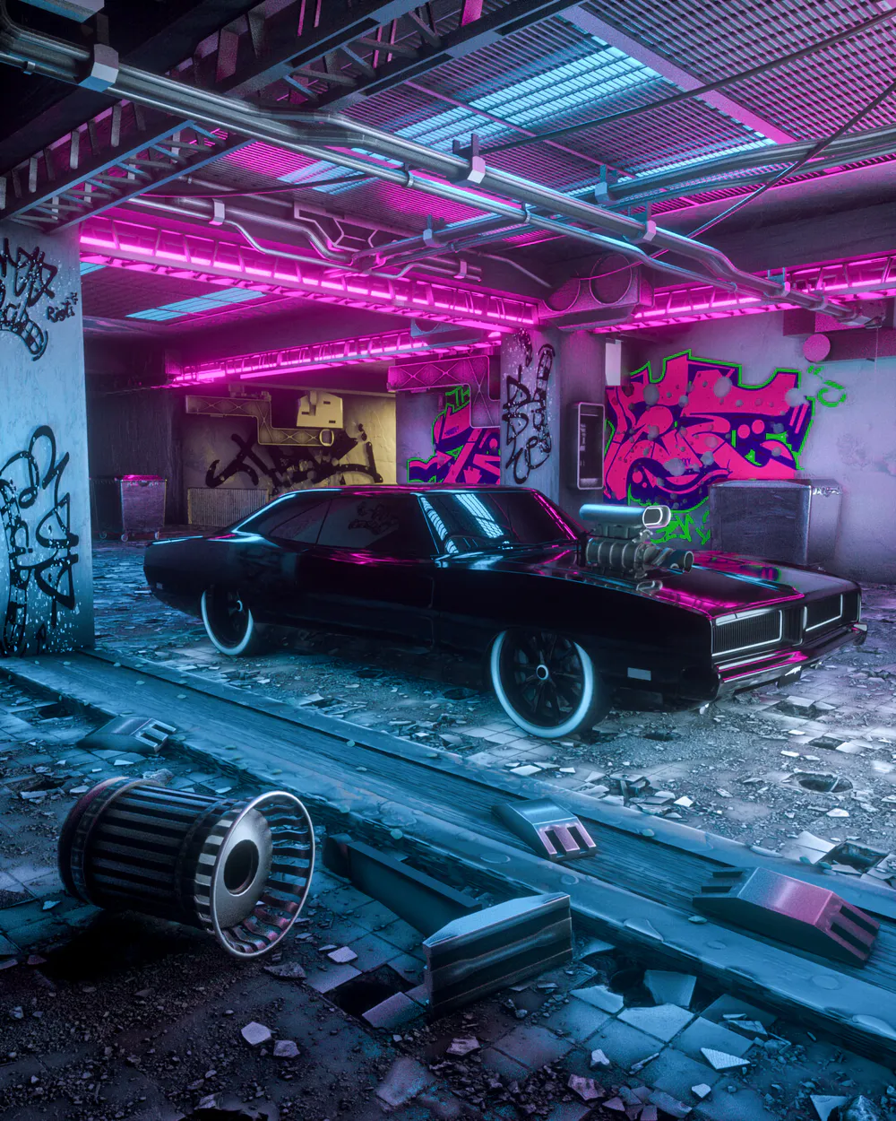 Wallpaper Dodge Charger 1080x2400