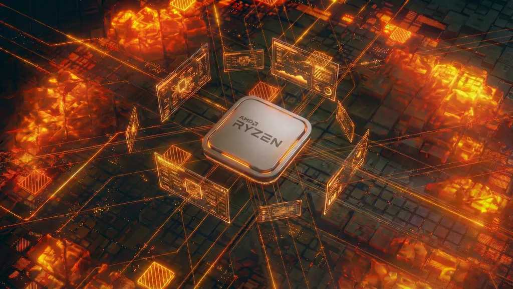Desktop wallpaper: AMD Ryzen chip