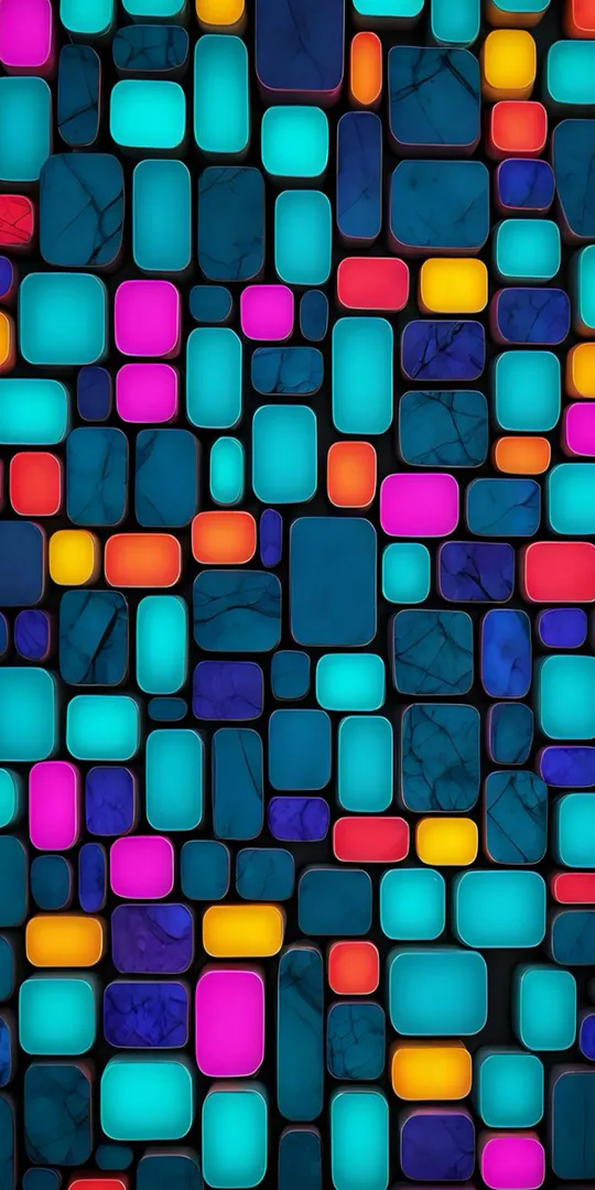 Phone wallpaper: Neon mosaic