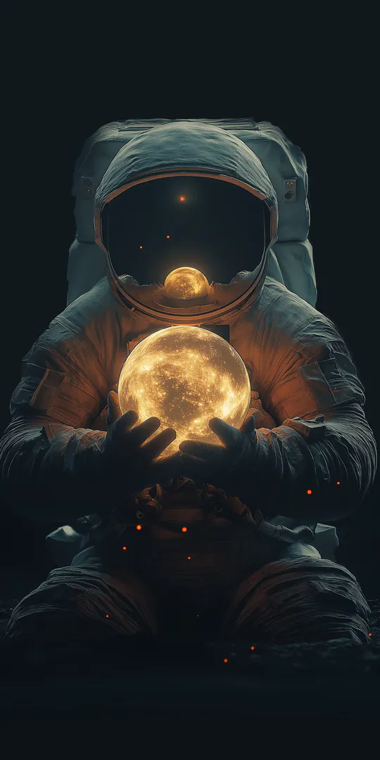 Шпалери на телефон: Космічний мандрівник