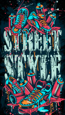 Sneakers, Spray Cans, Graffiti, Street Art, Neon, Paint, Amoled