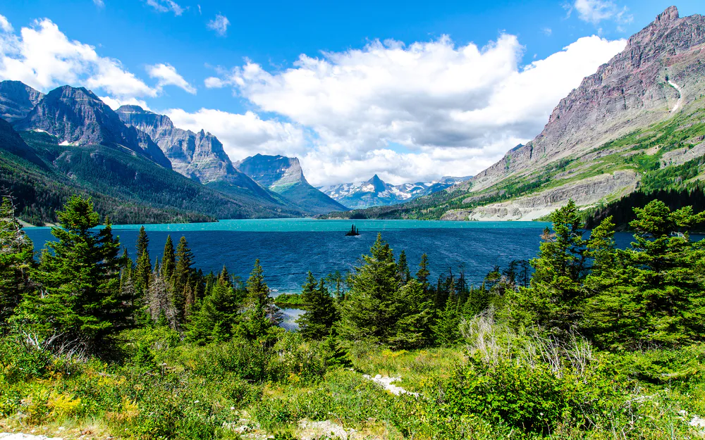 Wallpaper Saint Mary Lake Glacier National Park 2048x1536