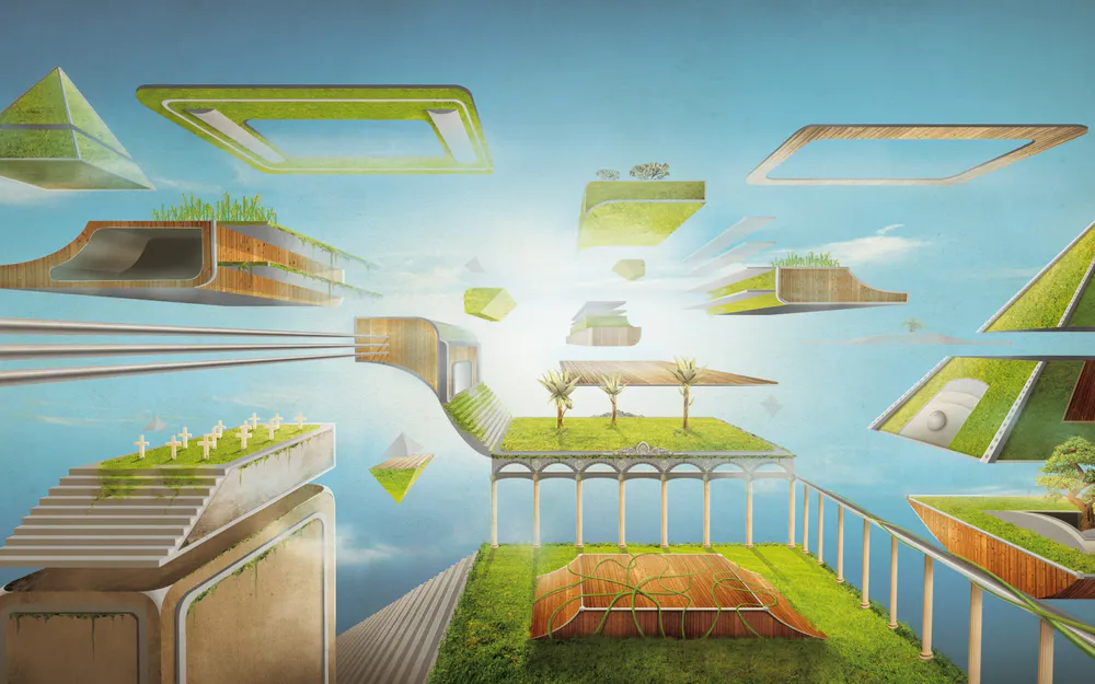 Wallpaper Space garden 1600x900