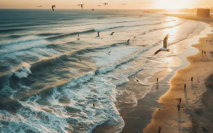 Sea, Beach, Ocean, Sunset