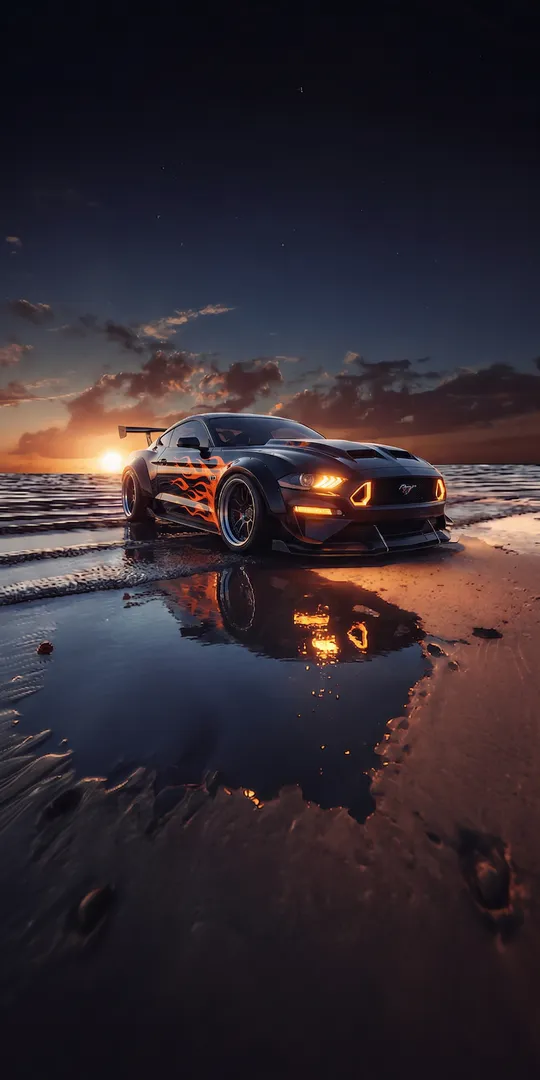 Phone wallpaper: Mustang in the west